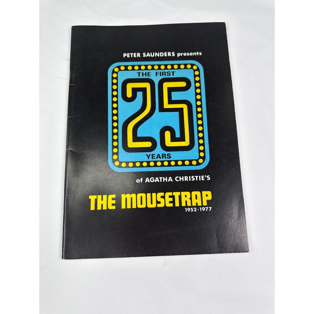 Agatha Christie The Mousetrap 25 Years Souvenir Program 1952-1977 London